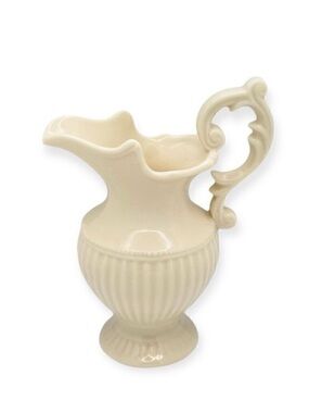 Thatcham Creamware Small Milk Cream Pitchers Ivory Porcelain Vintage Shabby Chic